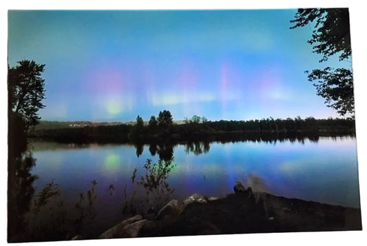 Spirit Dog Aurora - Acrylic Mounted Photograph