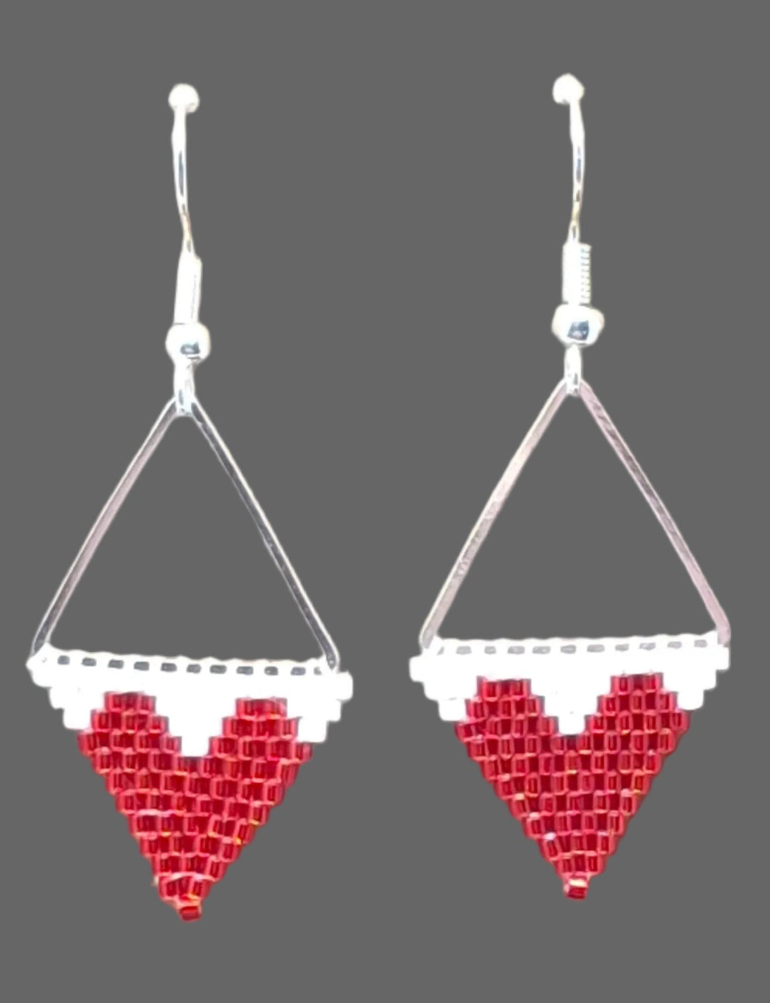 Earrings - Beaded Triangle