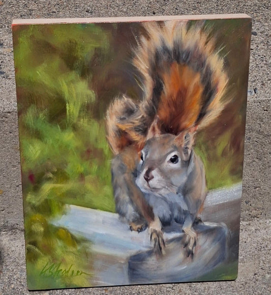 Ready to Launch - oil painting on cradled birch