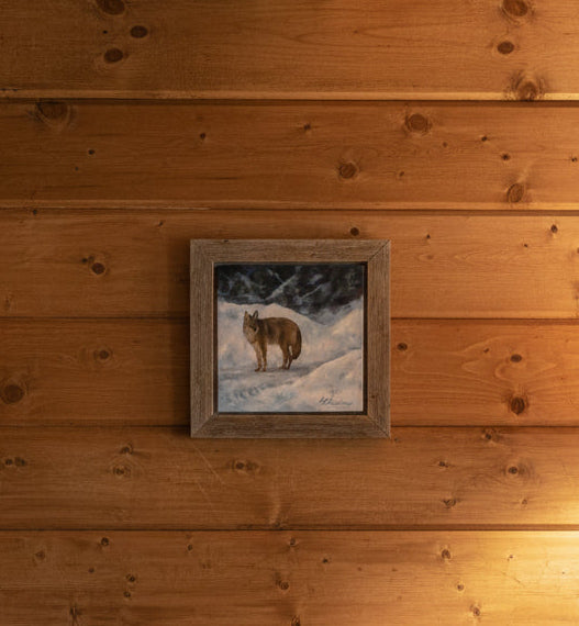 Checking out the trail - oil painting on wrapped canvas