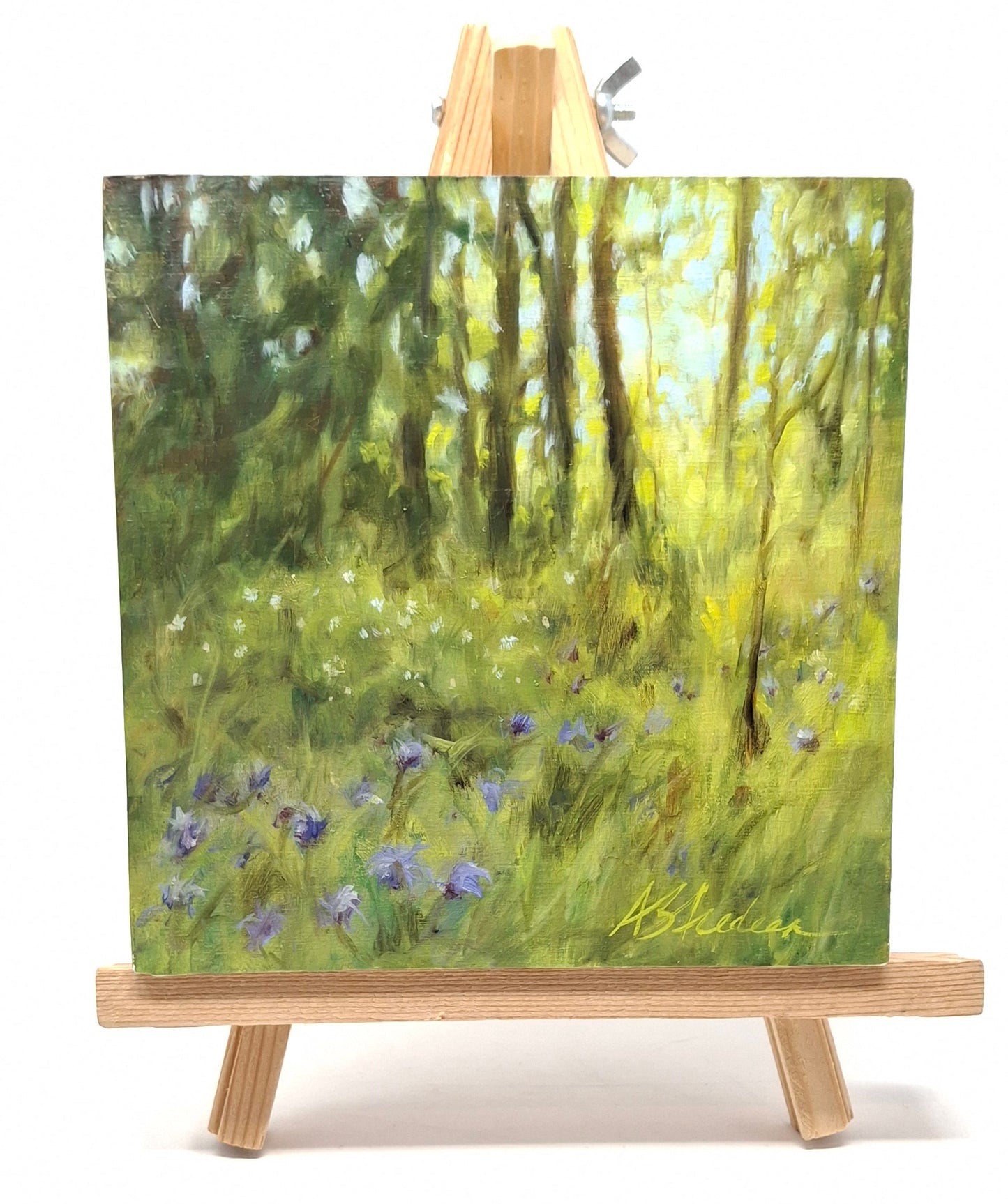 Meadow Flowers - oil painting on cradled birch