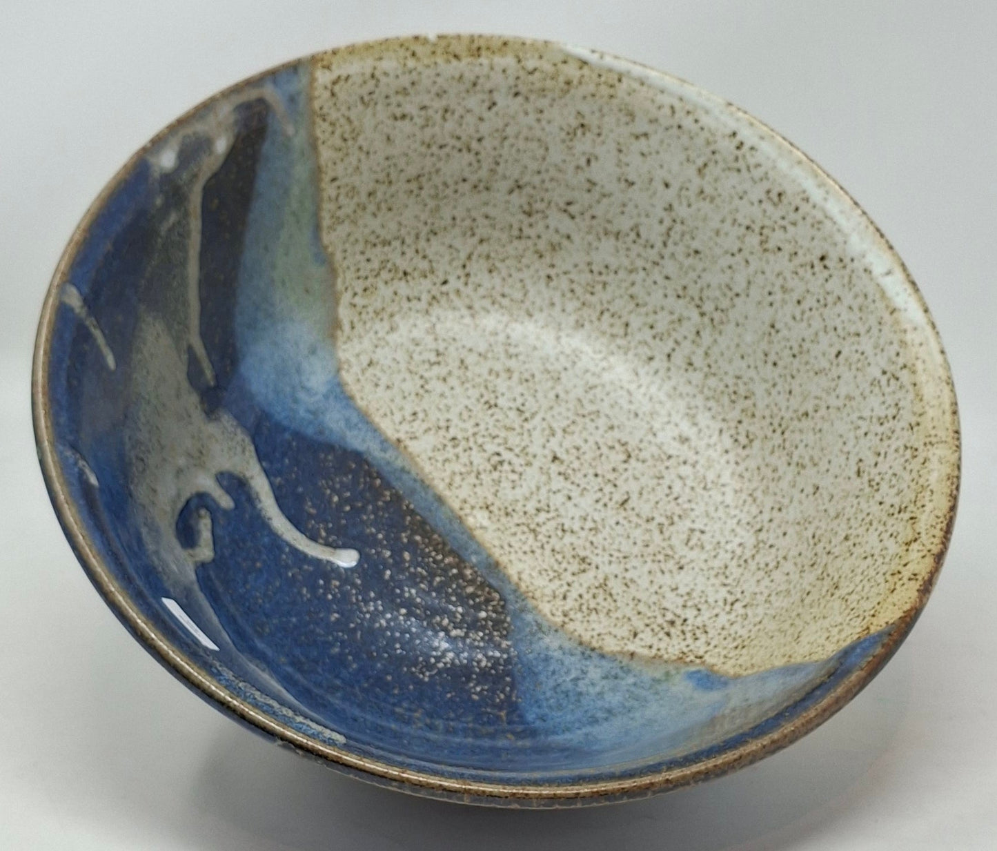Large bowl - blue, white and rutile