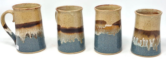 Peace Mug - brown and blue
