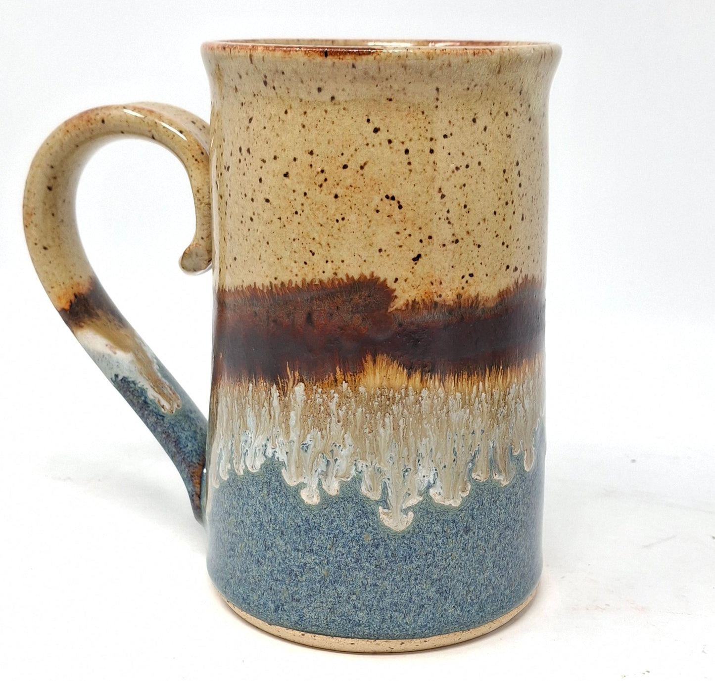 Peace Mug - brown and blue