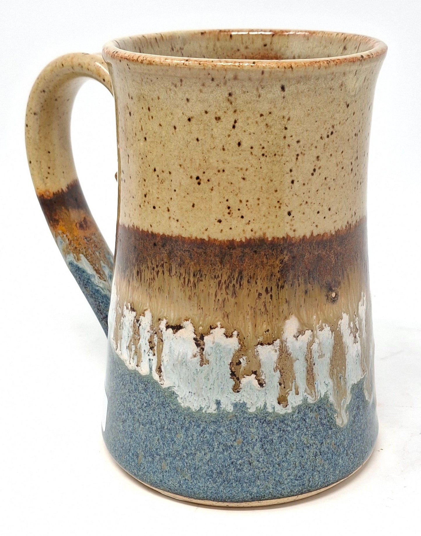 Peace Mug - brown and blue