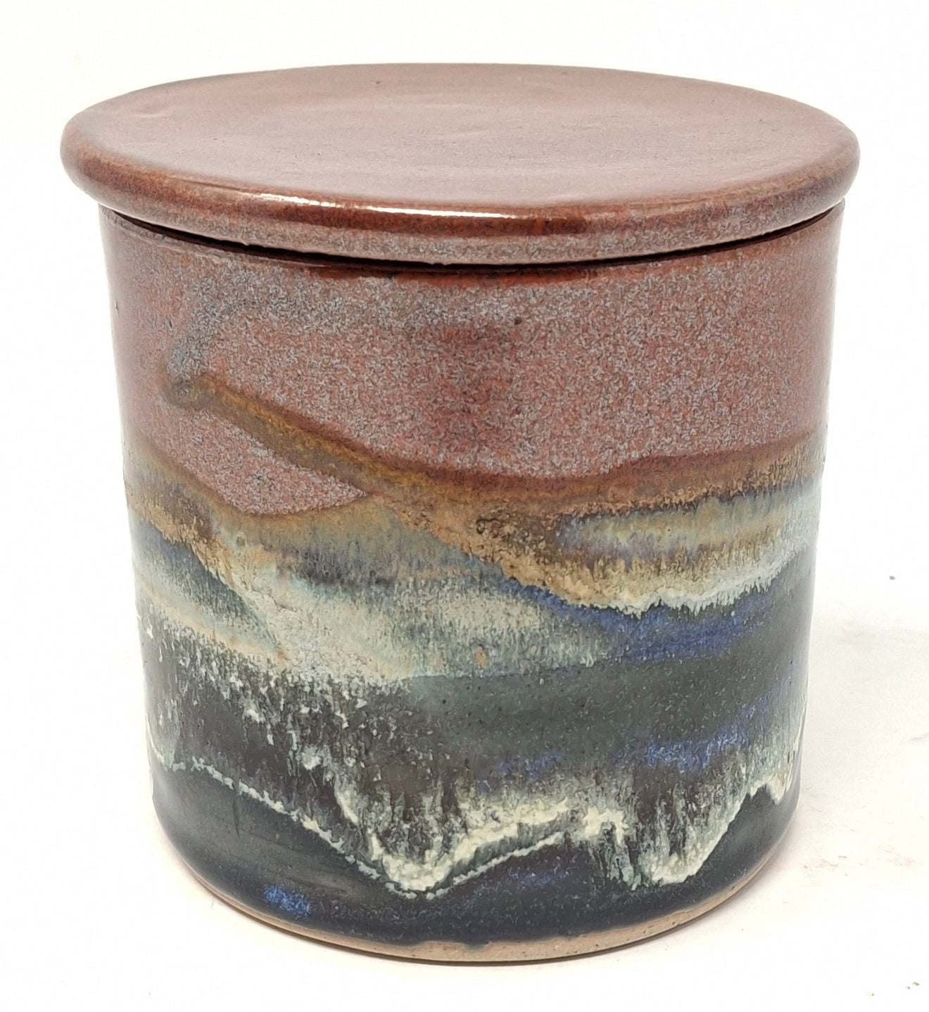 French Butter Dish - Copper/Green