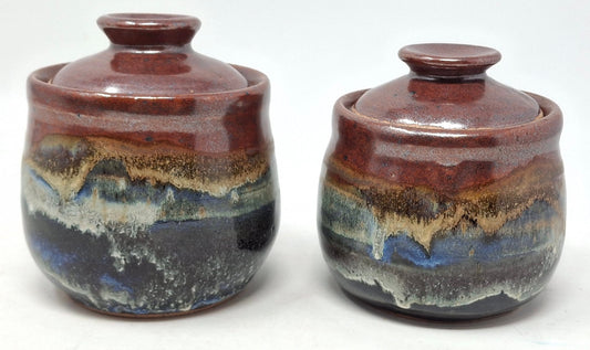 Sugar bowls - Copper/green