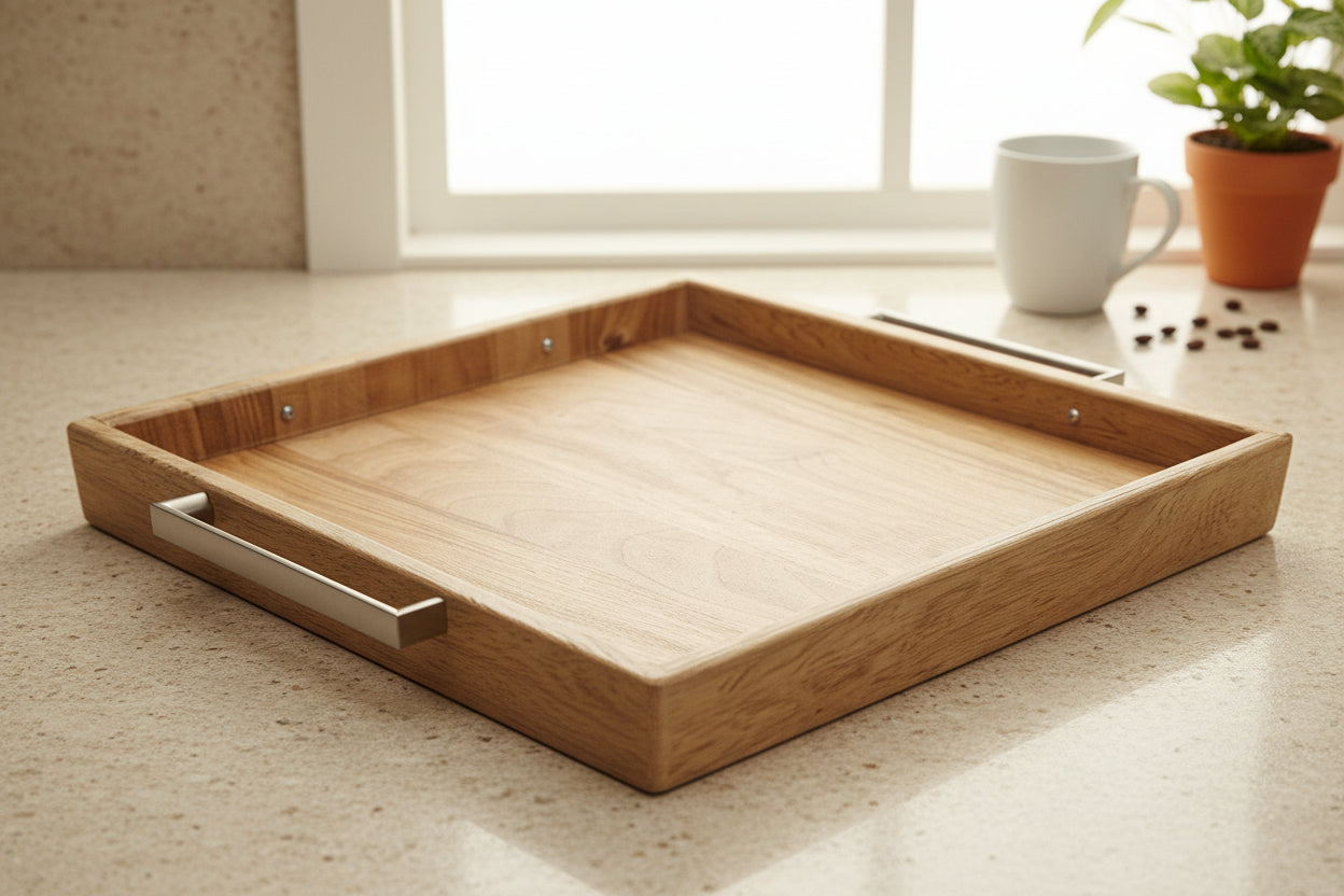 Wooden Tray - with handles
