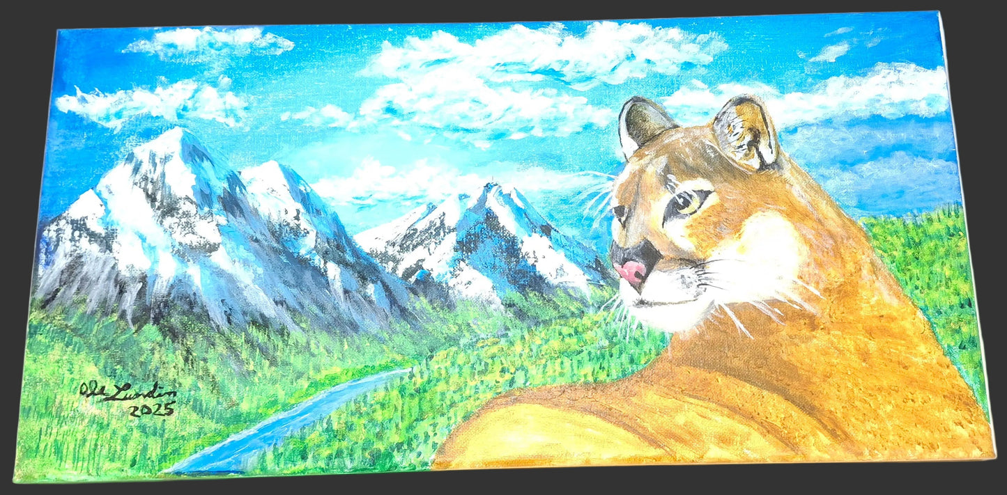 Mountain Lion - Acrylic on Canvas