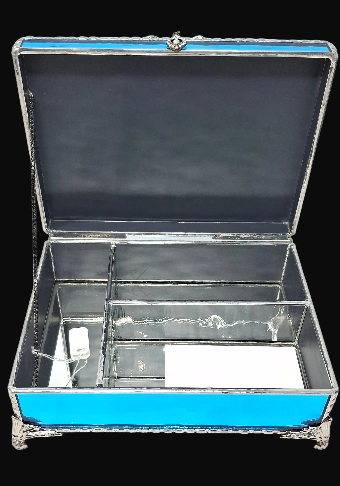 Jewelry Box - Turquoise with Jewel Clasp