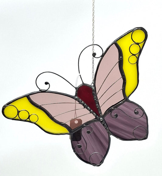 Butterfly - Purple and Yellow 6"