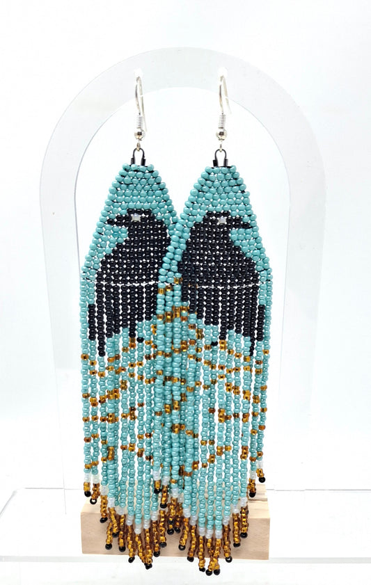Raven Beaded Earrings