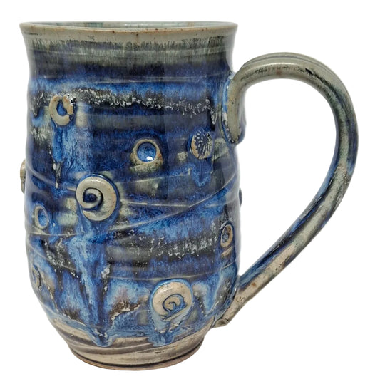 Blue on Blue Textured Coffee Mug