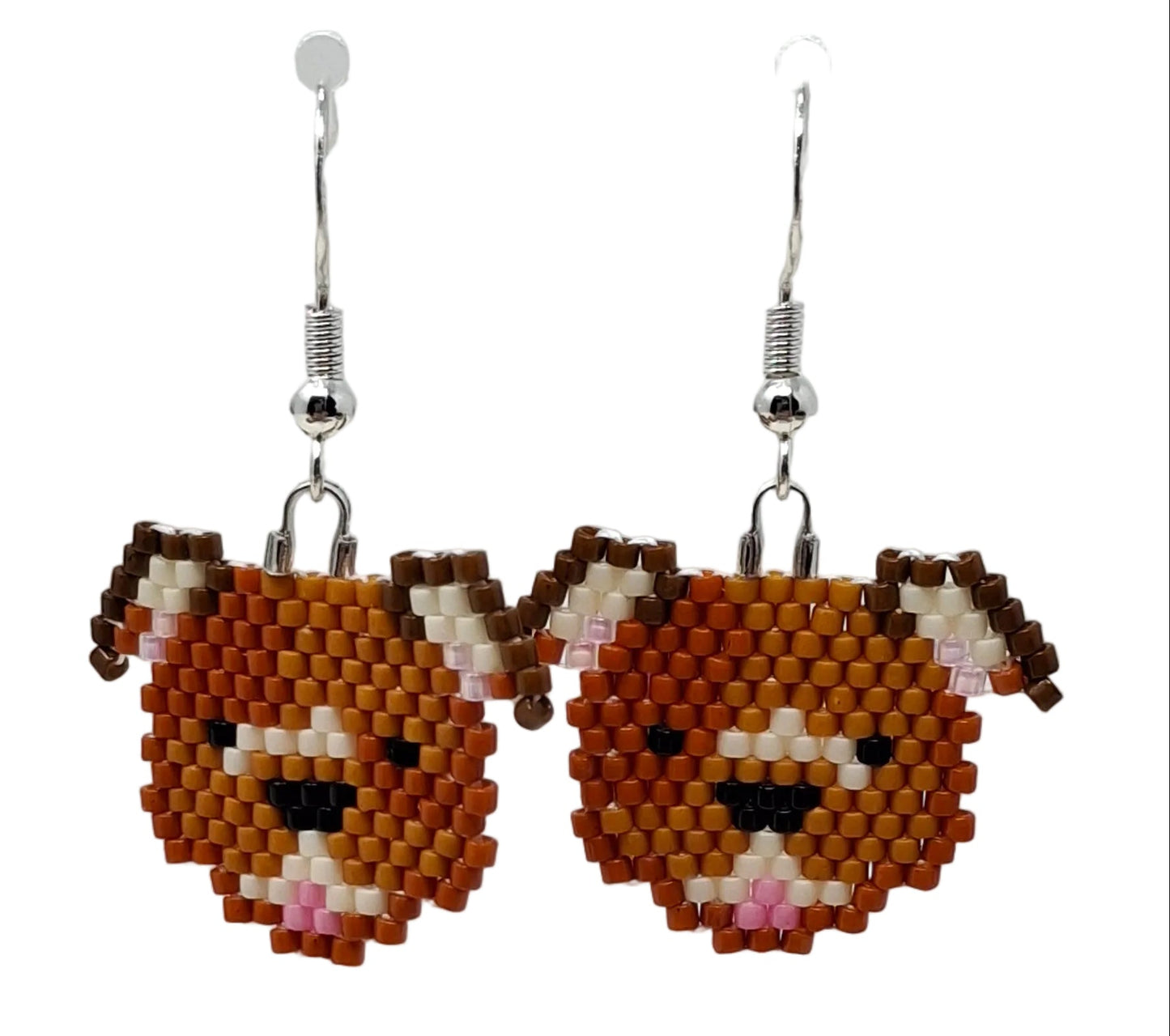 Dog Beaded Earrings