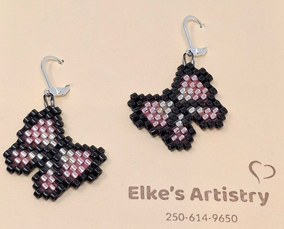 Butterfly Beaded Earrings