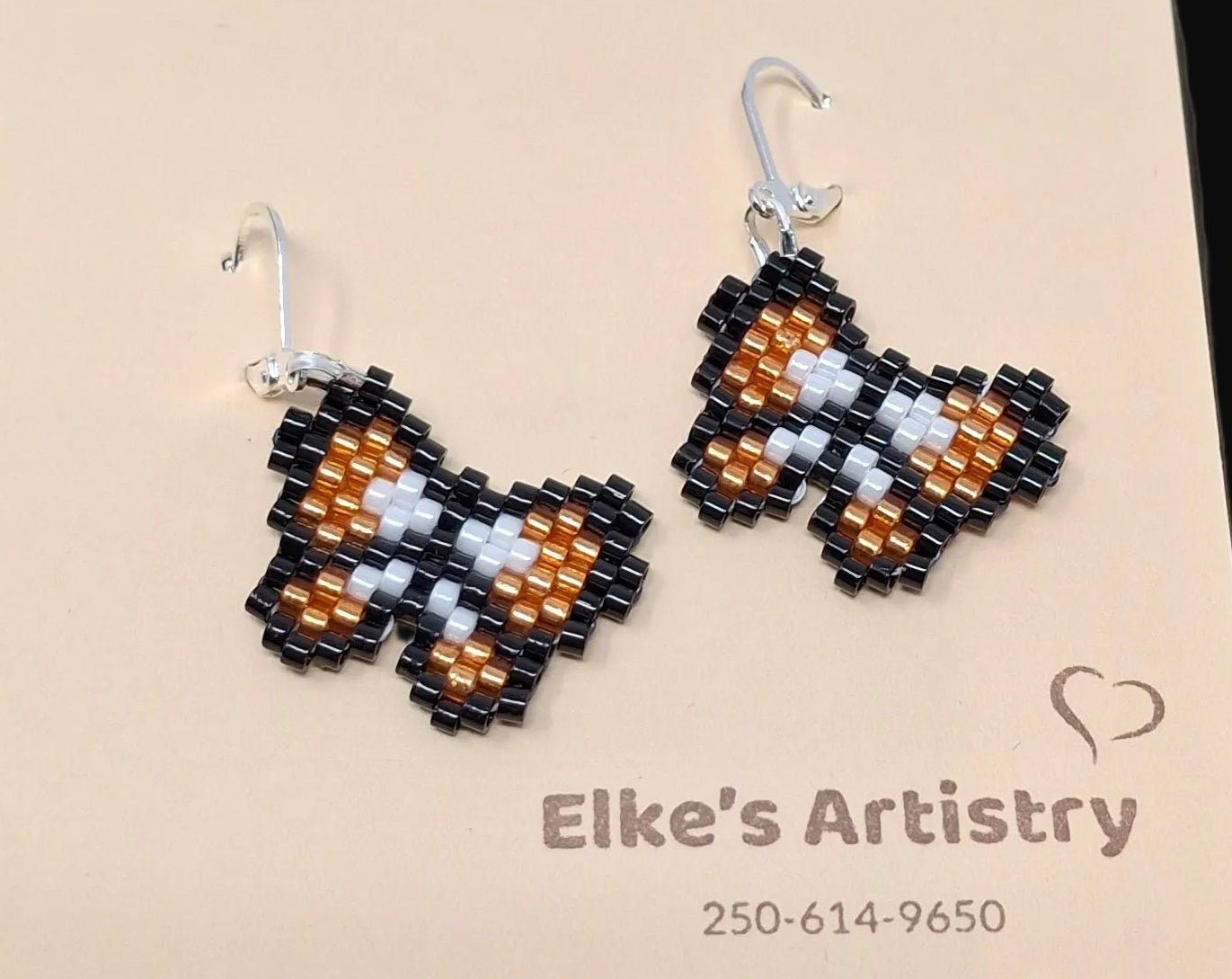 Butterfly Beaded Earrings