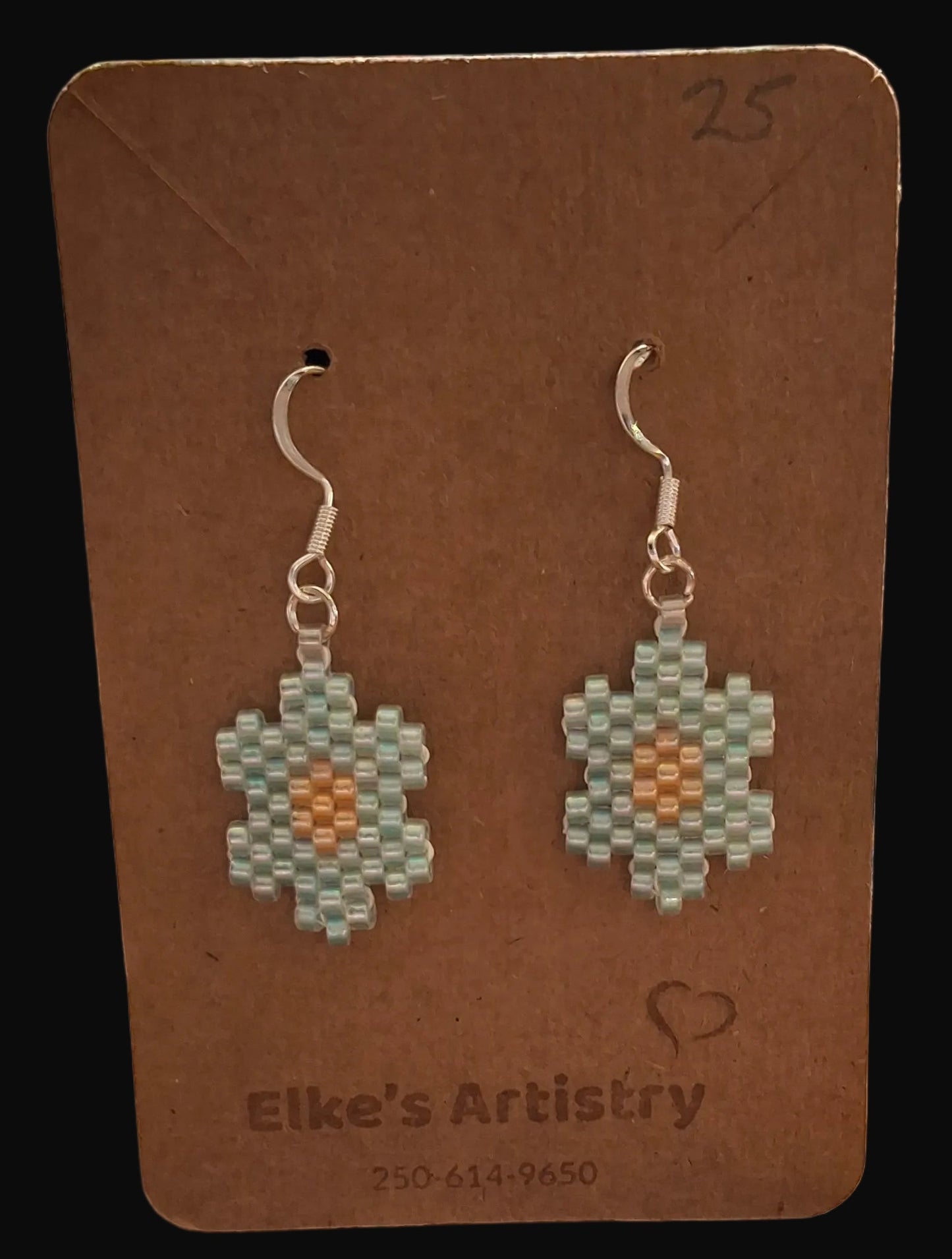 Sunflower Beaded Earrings