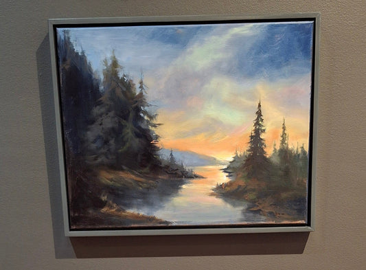 Northern Sunset - Oil on canvas