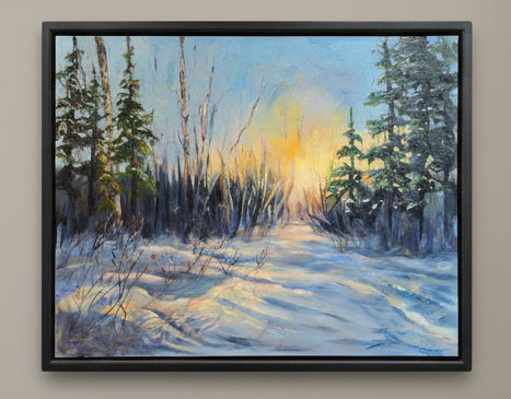 WINTER SUN - Oil painting on Canvas