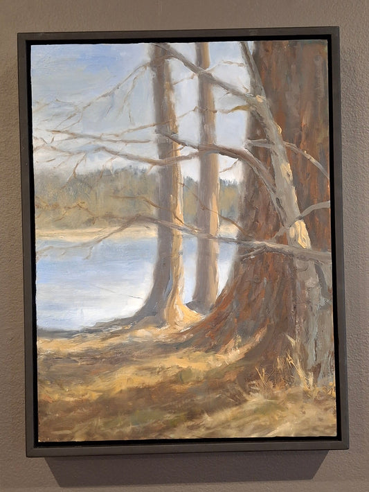 Cottonwood Island Trees - Oil on canvas