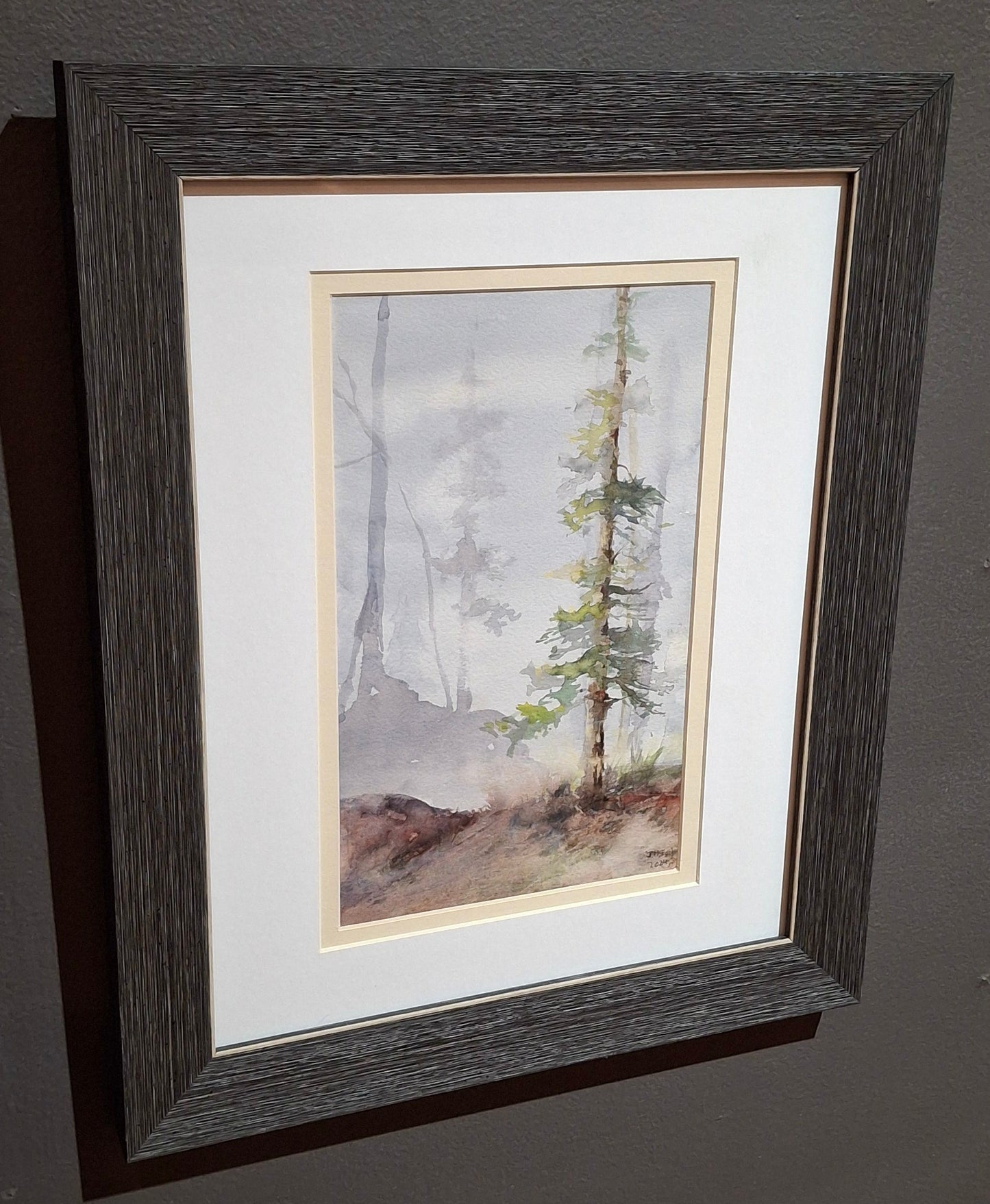 Trees in the Fog, no. 1 - Watercolour on paper