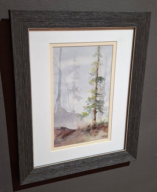 Trees in the Fog, no. 1 - Watercolour on paper