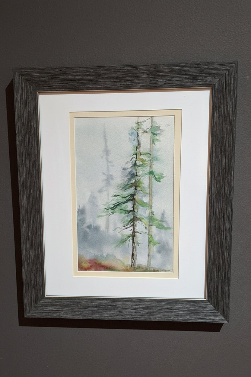 Trees in the Fog, no. 2 - Watercolour on paper