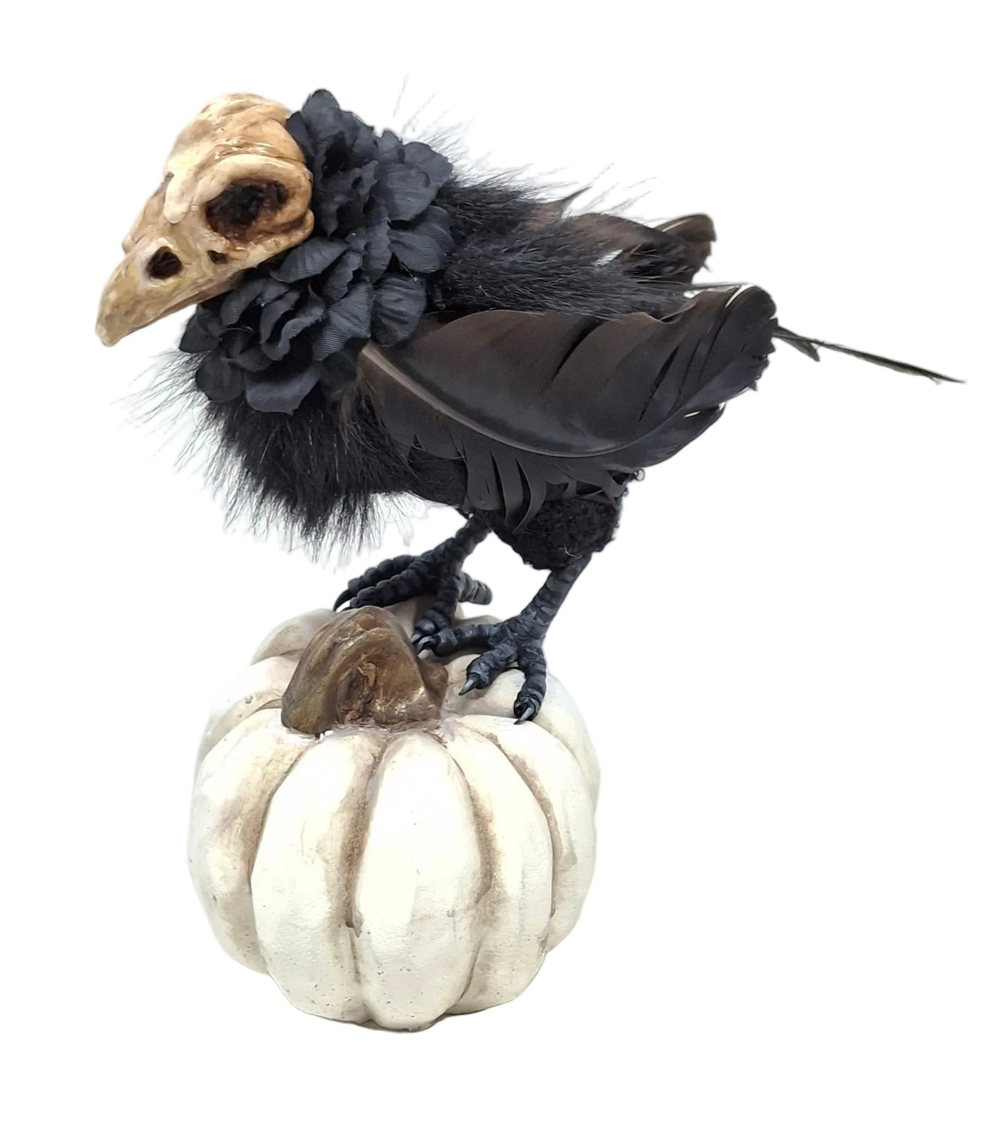 Creepy Corvid on Pumpkin