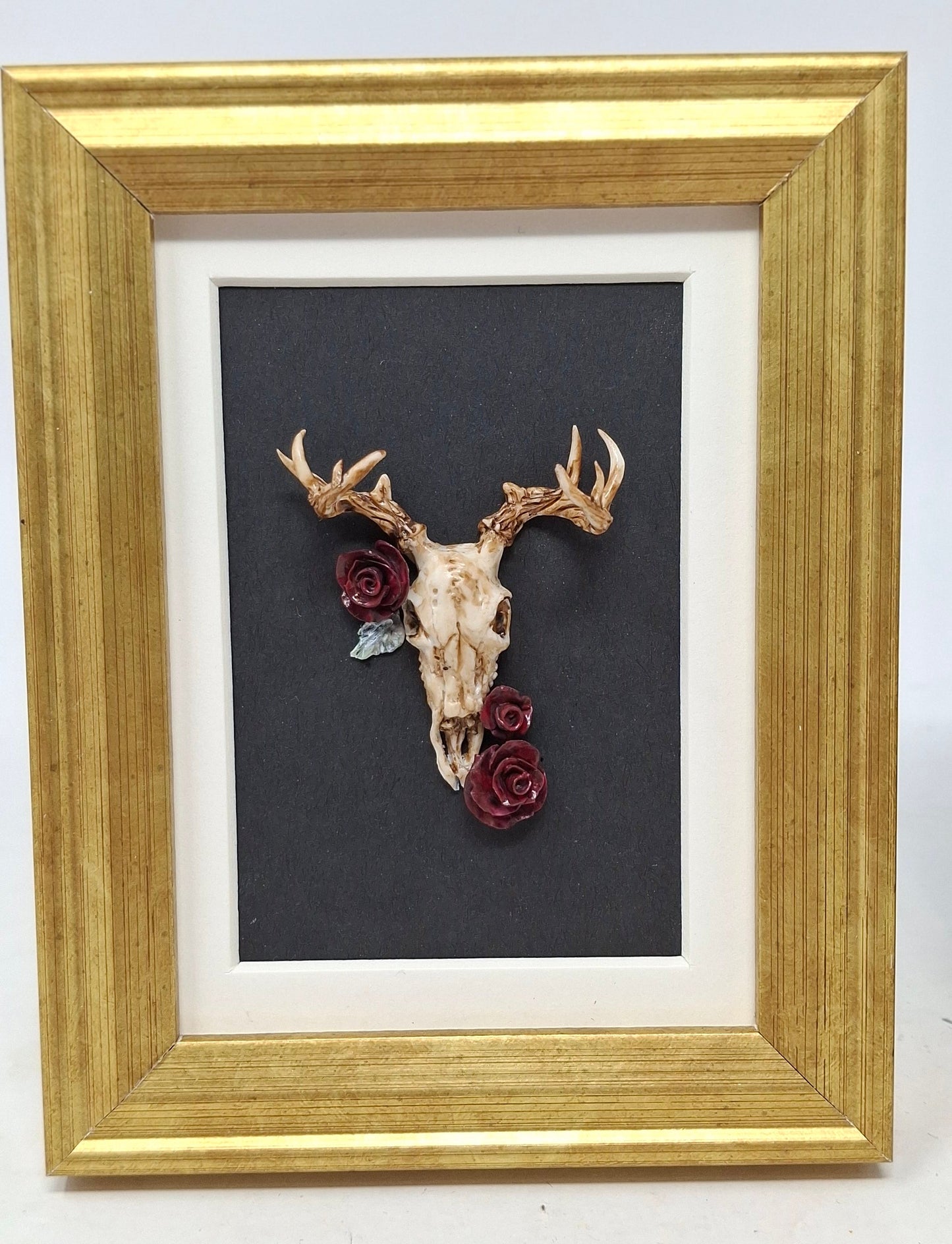 Framed Skulls with Flowers