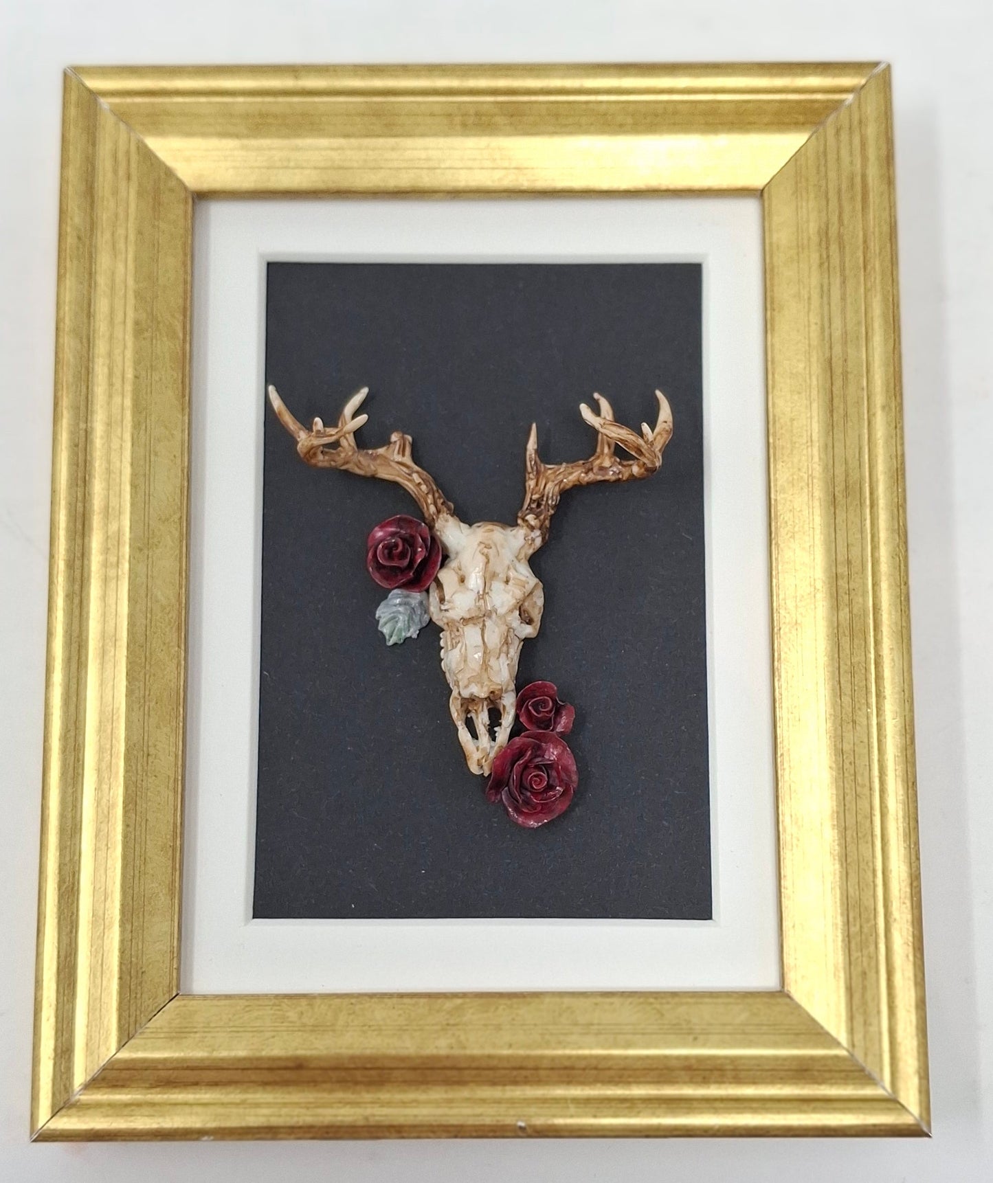 Framed Skulls with Flowers