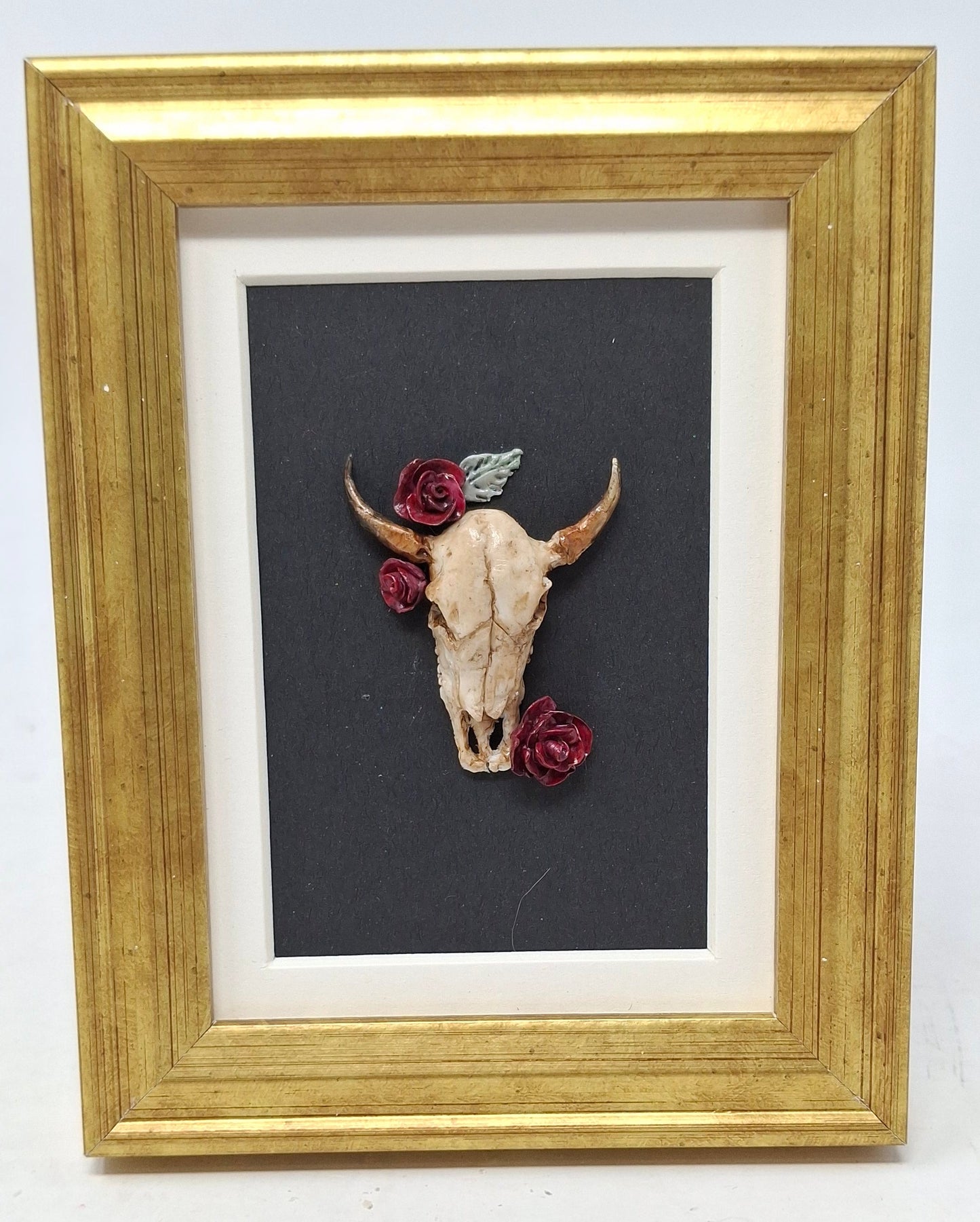 Framed Skulls with Flowers