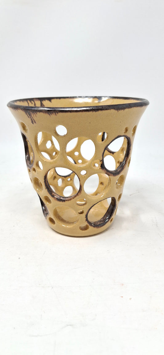 Yellow Tea Light Pot
