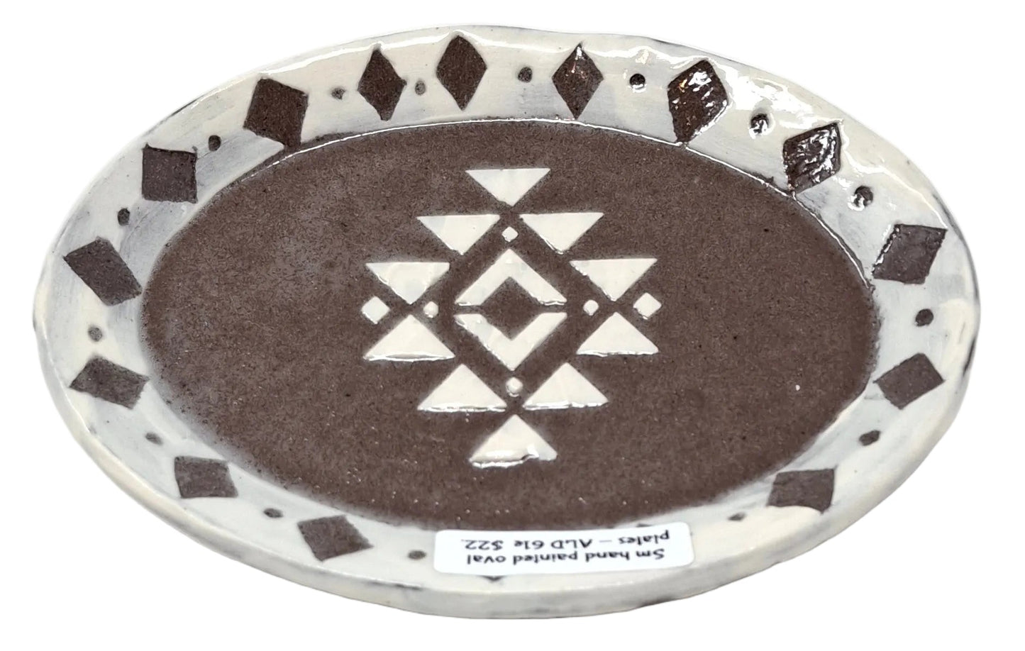 Small oval plates - Hand Painted and Carved