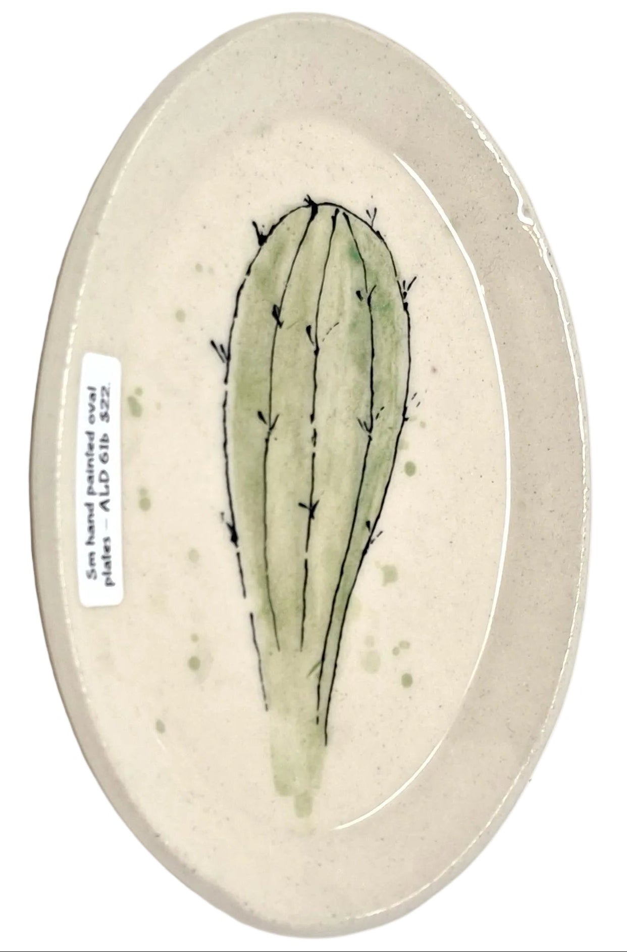 Small oval plates - Hand Painted and Carved
