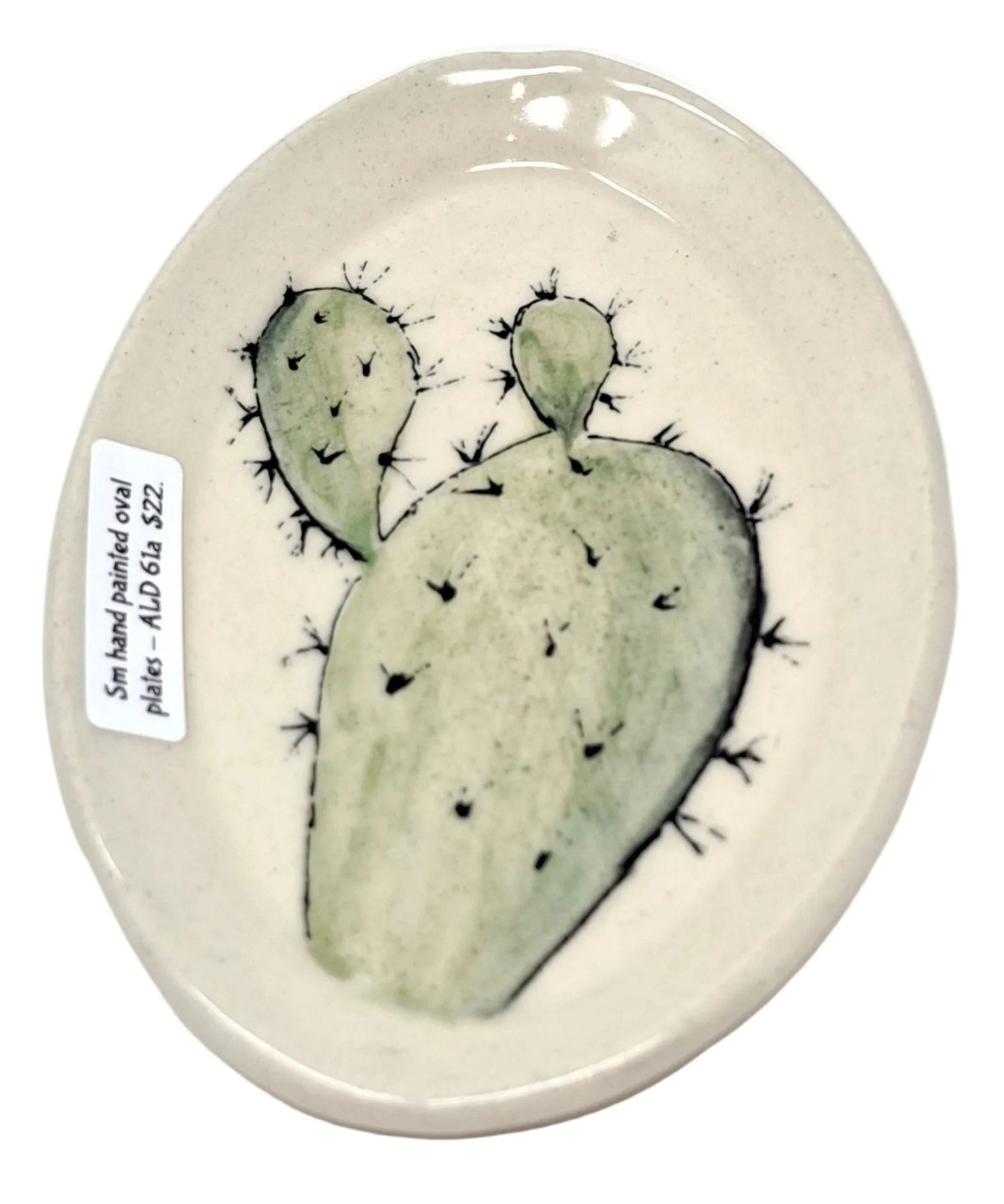 Small oval plates - Hand Painted and Carved