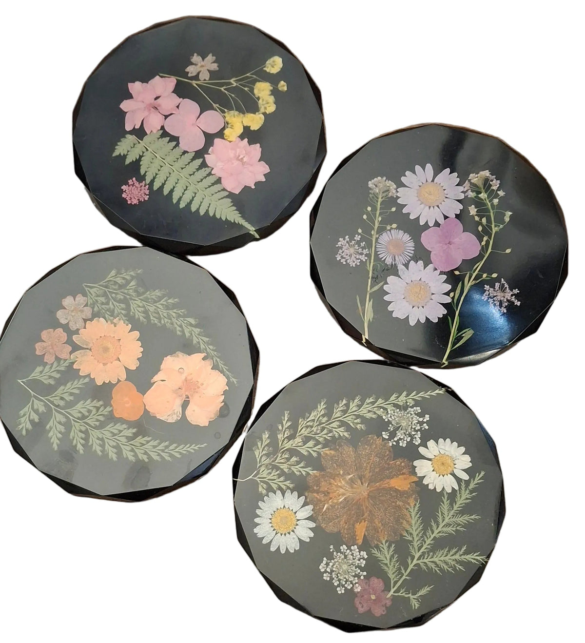 Dried Flower Epoxy Coasters