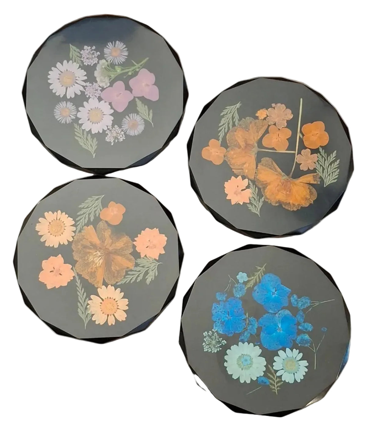 Dried Flower Epoxy Coasters