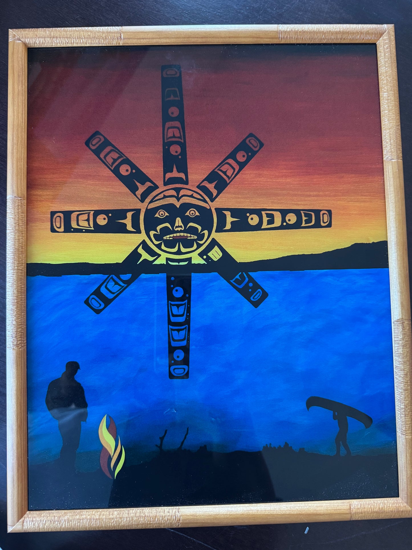 Campout-painting on glass